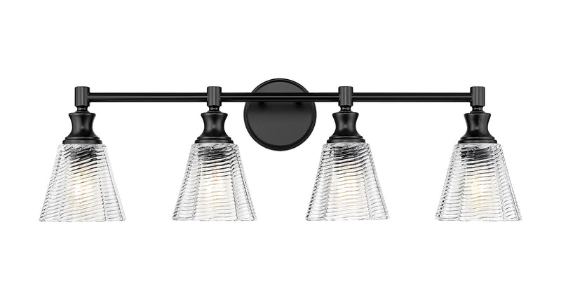 Auden 4 Light 31.75" Vanity Light in Matte Black
