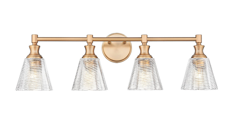Auden 4 Light 31.75" Vanity Light in Modern Gold