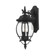 Frontenac 3-Light 21" Outdoor Wall Lantern in Textured Black