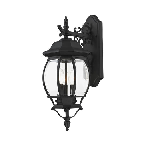 Frontenac 3-Light 21" Outdoor Wall Lantern in Textured Black