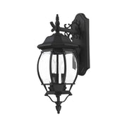 Frontenac 3-Light 21" Outdoor Wall Lantern in Textured Black