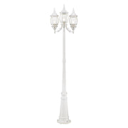 Frontenac 3-Light Outdoor Three-Head Post Light in Textured White