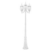 Frontenac 3-Light Outdoor Three-Head Post Light in Textured White