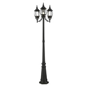 Frontenac 3-Light Outdoor Three-Head Post Light in Textured Black