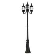 Frontenac 3-Light Outdoor Three-Head Post Light in Textured Black