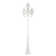 Frontenac 4-Light Outdoor Four-Head Post Light in Textured White
