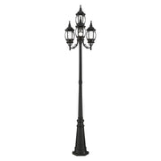 Frontenac 4-Light Outdoor Four-Head Post Light in Textured Black