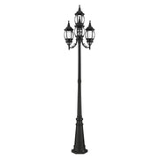 Frontenac 4-Light Outdoor Four-Head Post Light in Textured Black