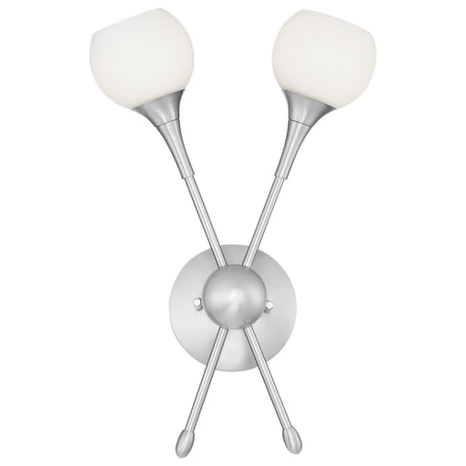 Pontil 2-Light Wall Sconce in Brushed Nickel