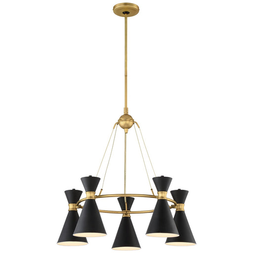 Conic 5-Light Chandelier in Honey Gold