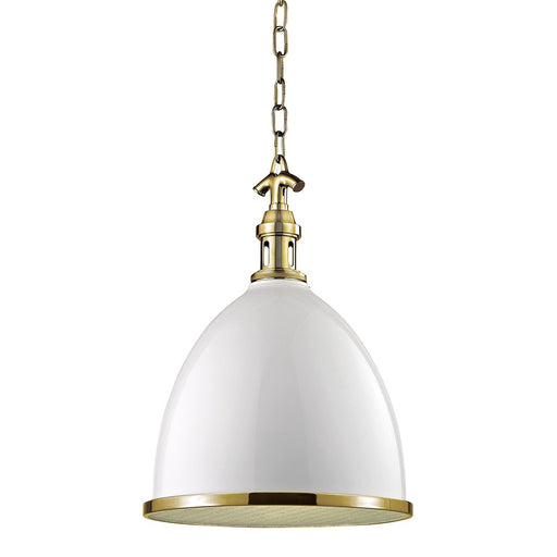 Viceroy Small Pendant in White Aged Brass