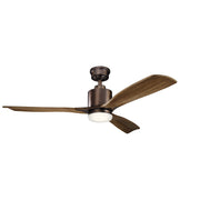 Ridley II 52" Ceiling Fan with Light in Oil Brushed Bronze
