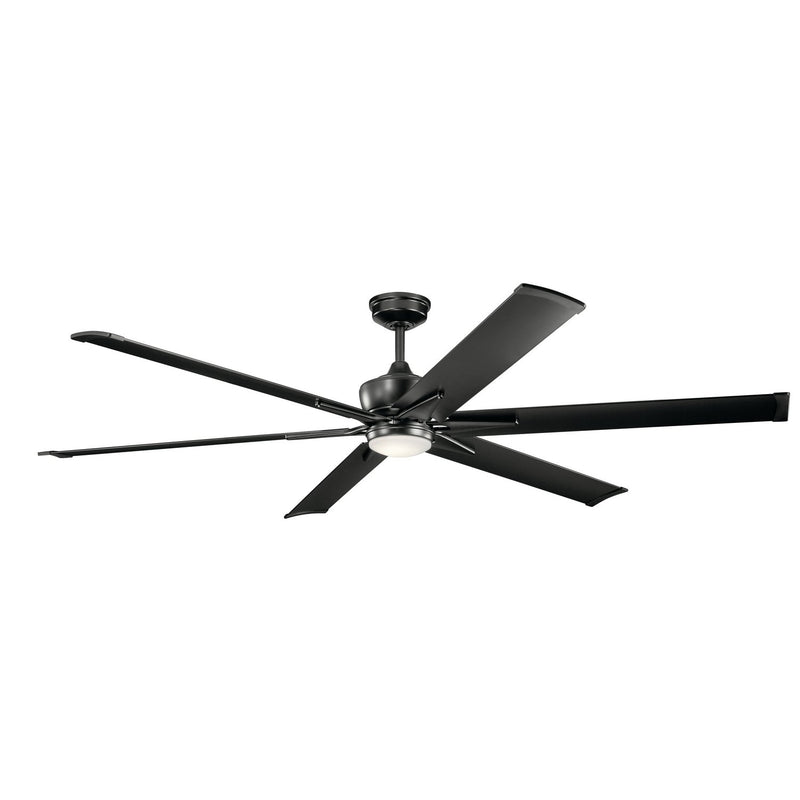 Szeplo Patio 80" Outdoor Ceiling Fan with Light in Satin Black
