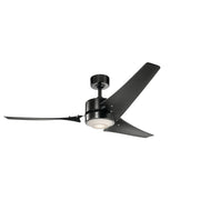 Rana 60" Outdoor Ceiling Fan with Light in Satin Black