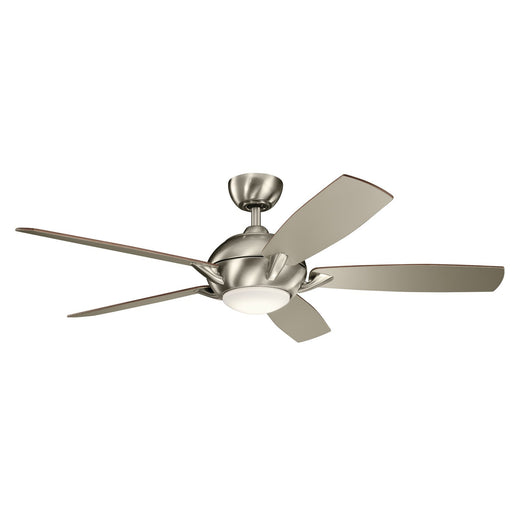 Geno 54" Ceiling Fan with Light in Brushed Stainless Steel