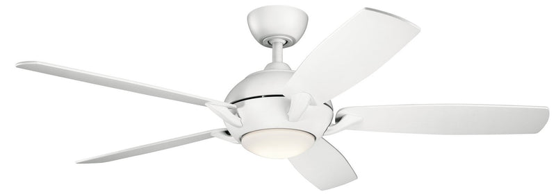 Geno 54" Ceiling Fan with Light in Matte White