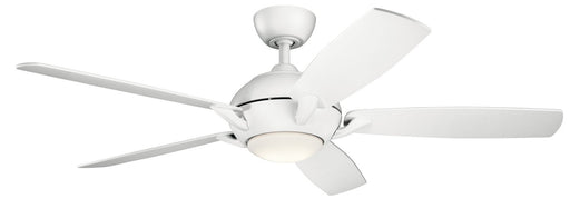 Geno 54" Ceiling Fan with Light in Matte White