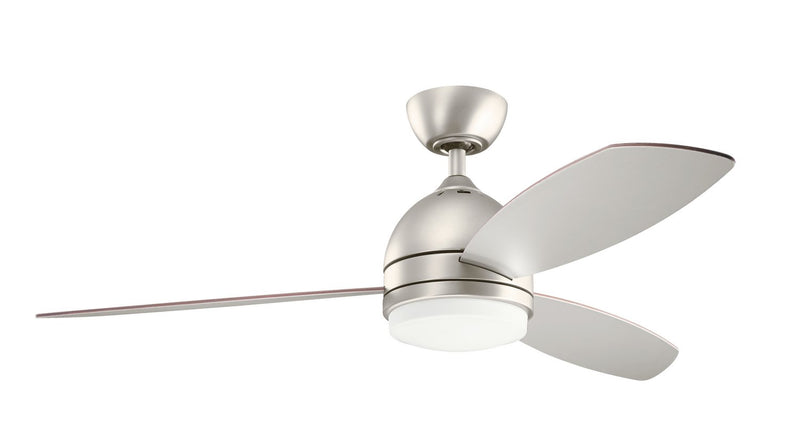 Vassar 52" Ceiling Fan with Light in Brushed Nickel