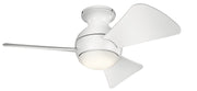 Sola 34" Outdoor Ceiling Fan with Light in Matte White