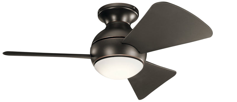 Sola 34" Outdoor Ceiling Fan with Light in Olde Bronze
