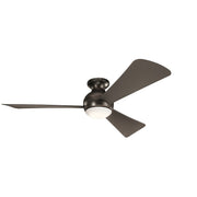 Sola 54" Outdoor Ceiling Fan with Light in Olde Bronze