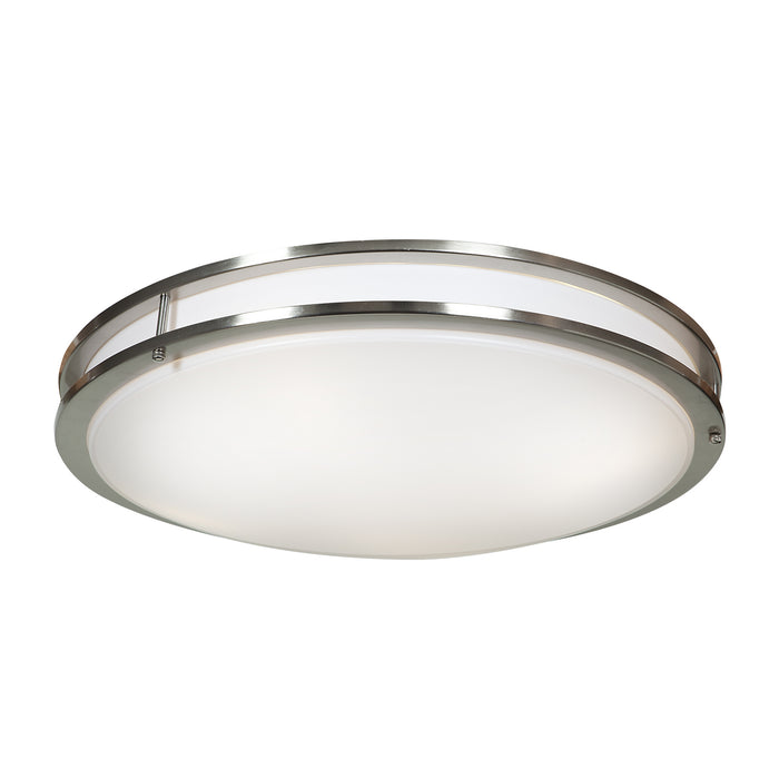 Solero Dimmable LED Flush Mount in Brushed Steel Finish