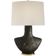 Armato Small Table Lamp in Stained Black Metallic