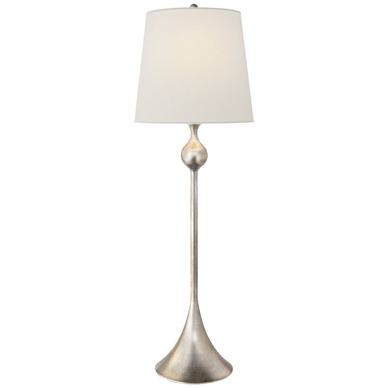 Dover Buffet Table Lamp in Burnished Silver Leaf