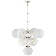 Cristol Ten Light Chandelier in Polished Nickel