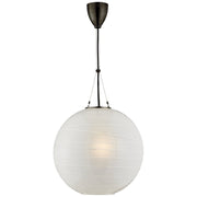 Hailey Medium Round Pendant in Gun Metal