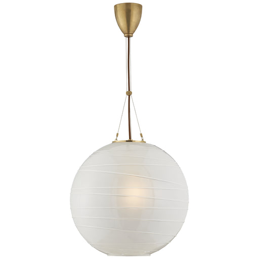 Hailey One Light Pendant in Natural Brass