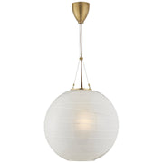 Hailey Medium Round Pendant in Natural Brass