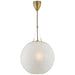 Hailey One Light Pendant in Natural Brass