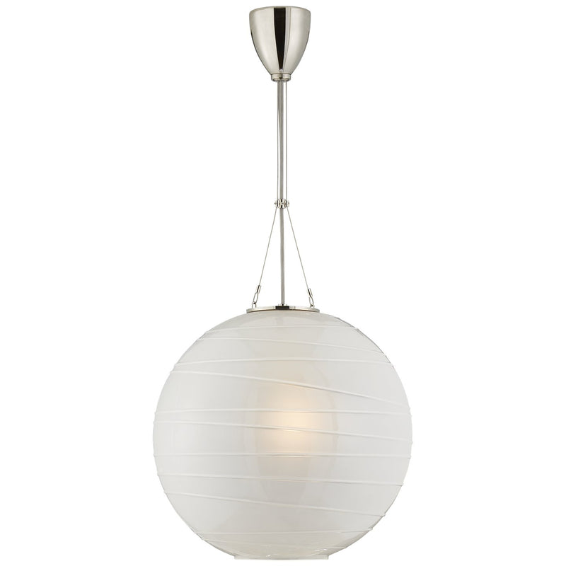 Hailey Medium Round Pendant in Polished Nickel