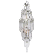 Adele Small 2-Light Wall Sconce in Polished Nickel with Clear Acrylic