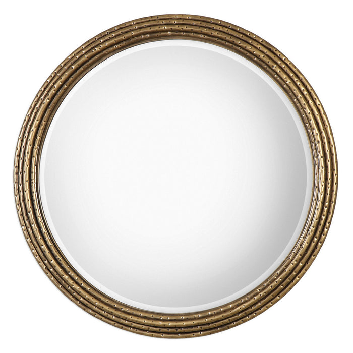 Uttermost's Spera Round Gold Mirror Designed by Jim Parsons - Lamps Expo
