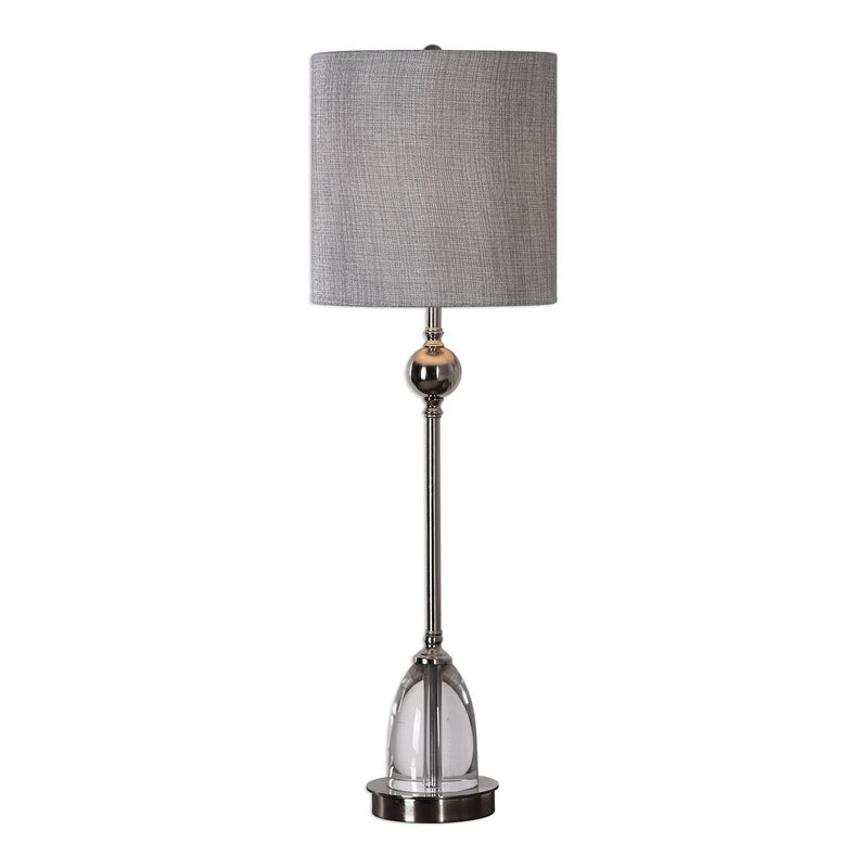 Uttermost's Gallo Nickel Buffet Lamp Designed by David Frisch