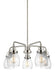 Belton Five Light Chandelier in Brushed Nickel