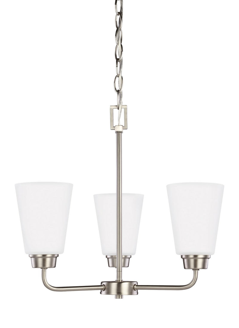 Kerrville 3-Light Chandelier in Brushed Nickel