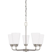 Kerrville Five Light Chandelier in Brushed Nickel