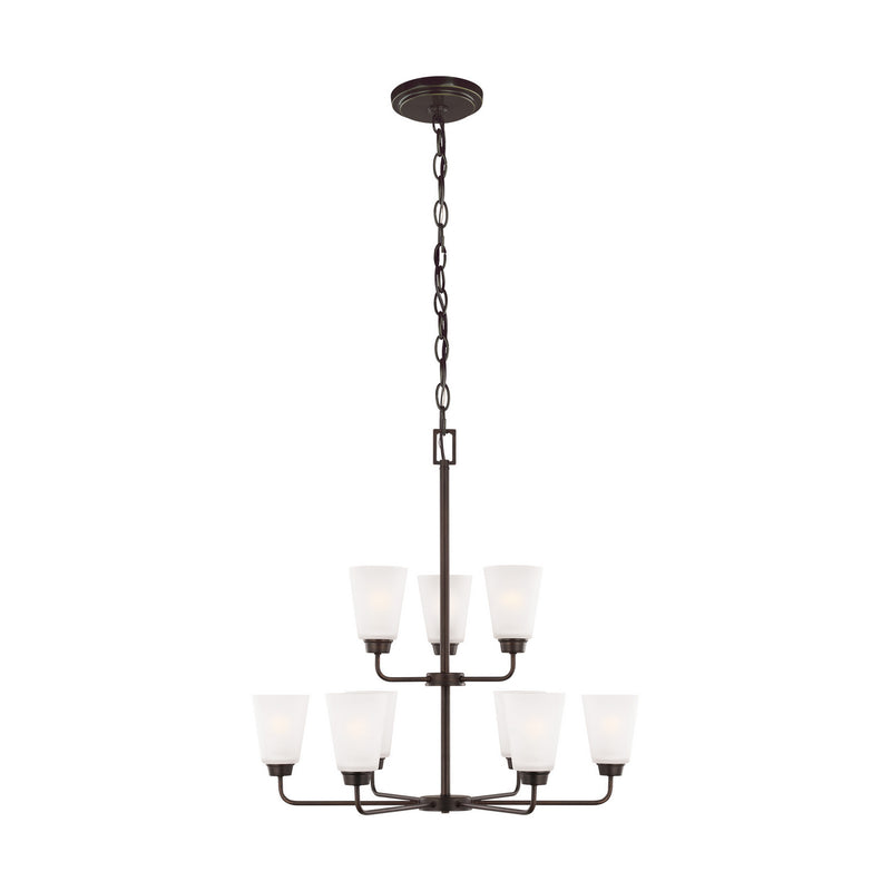 Kerrville Nine Light Chandelier in Bronze