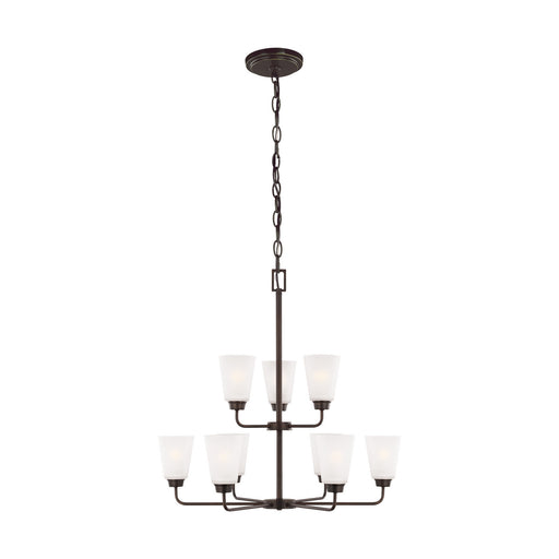 Kerrville Nine Light Chandelier in Bronze