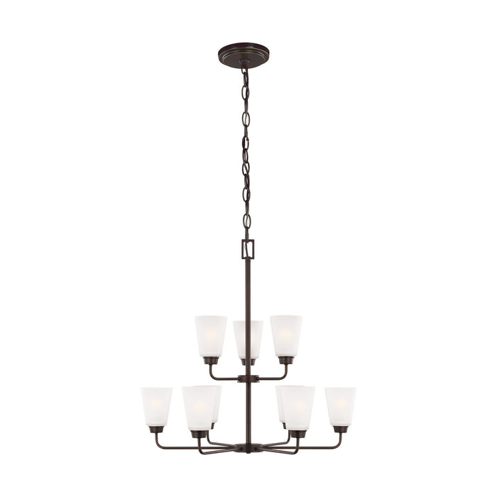 Kerrville Nine Light Chandelier in Bronze