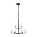 Kerrville Nine Light Chandelier in Bronze