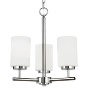 Oslo Three Light Chandelier in Chrome
