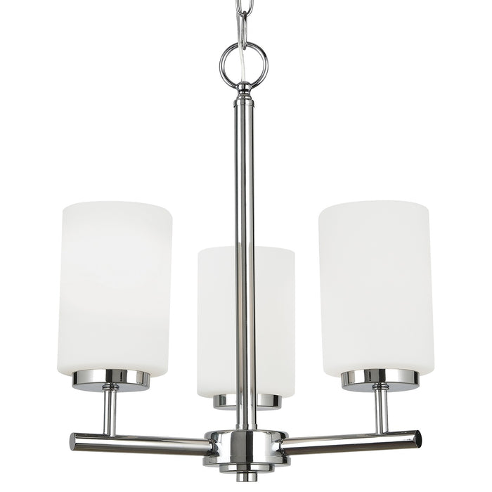 Oslo Three Light Chandelier in Chrome