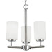 Oslo Three Light Chandelier in Chrome