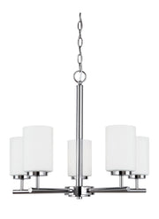 Oslo Five Light Chandelier in Chrome