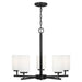 Oslo Five Light Chandelier in Midnight Black
