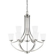 Hanford 9-Light Chandelier in Brushed Nickel